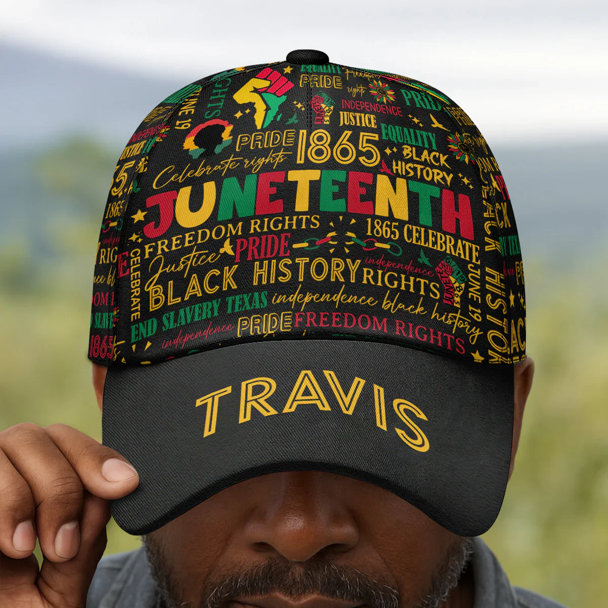 Celebrate Juneteenth Freedom Day - Personalized Classic Cap -  Juneteenth, Black Pride - Image 3