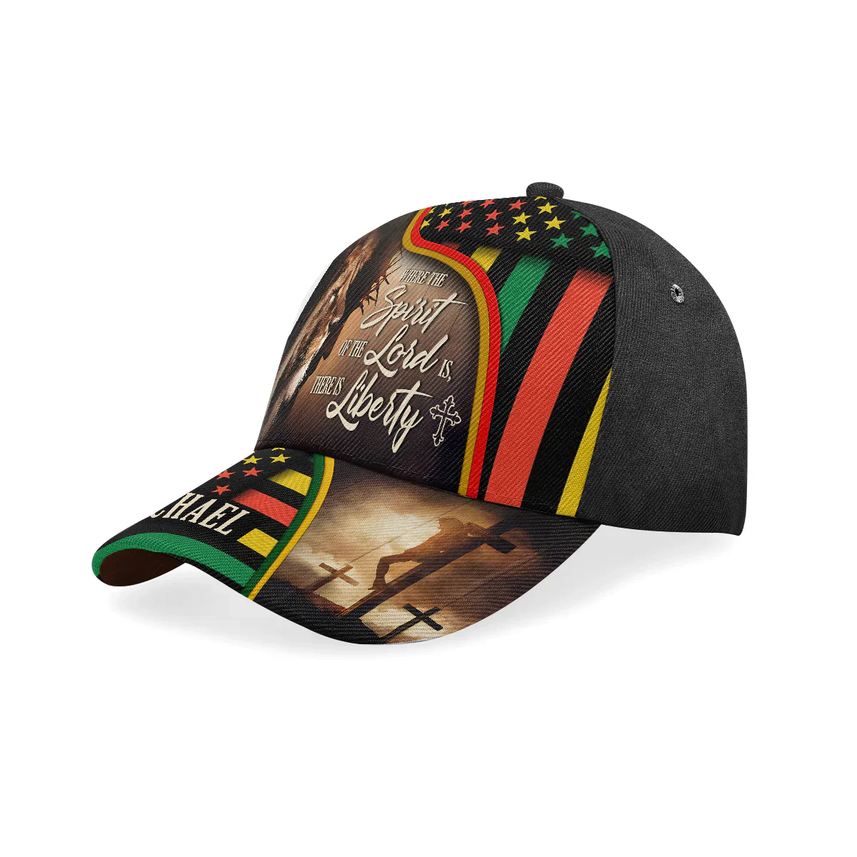 Where The Spirit Of The Lord Is There Is Liberty - Personalized Classic Cap - Juneteenth, Black Pride - Image 5