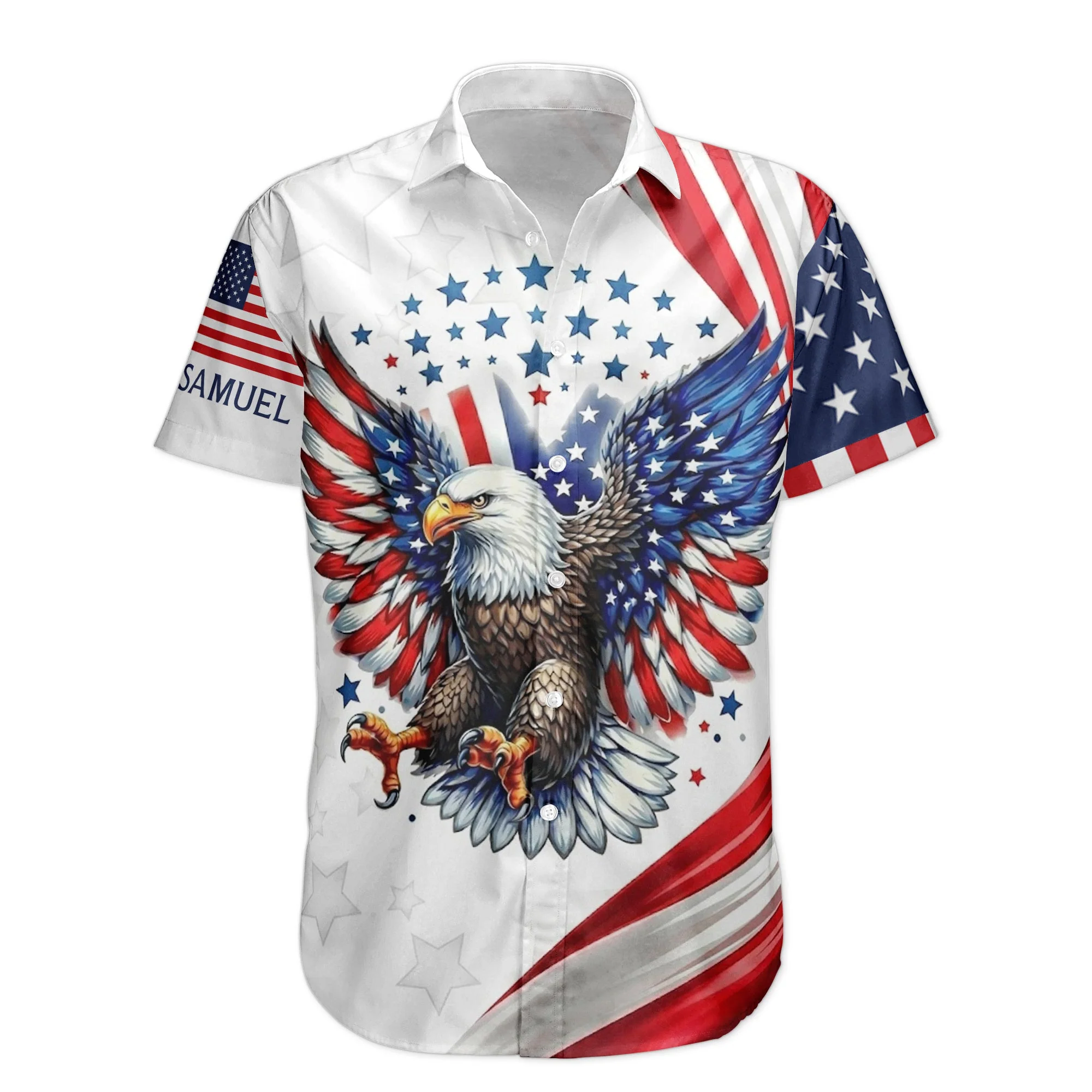 Celebrating  250 Years Of Freedom America - Personalized Hawaiian Shirt - Gift For Patriotic Men - Image 5
