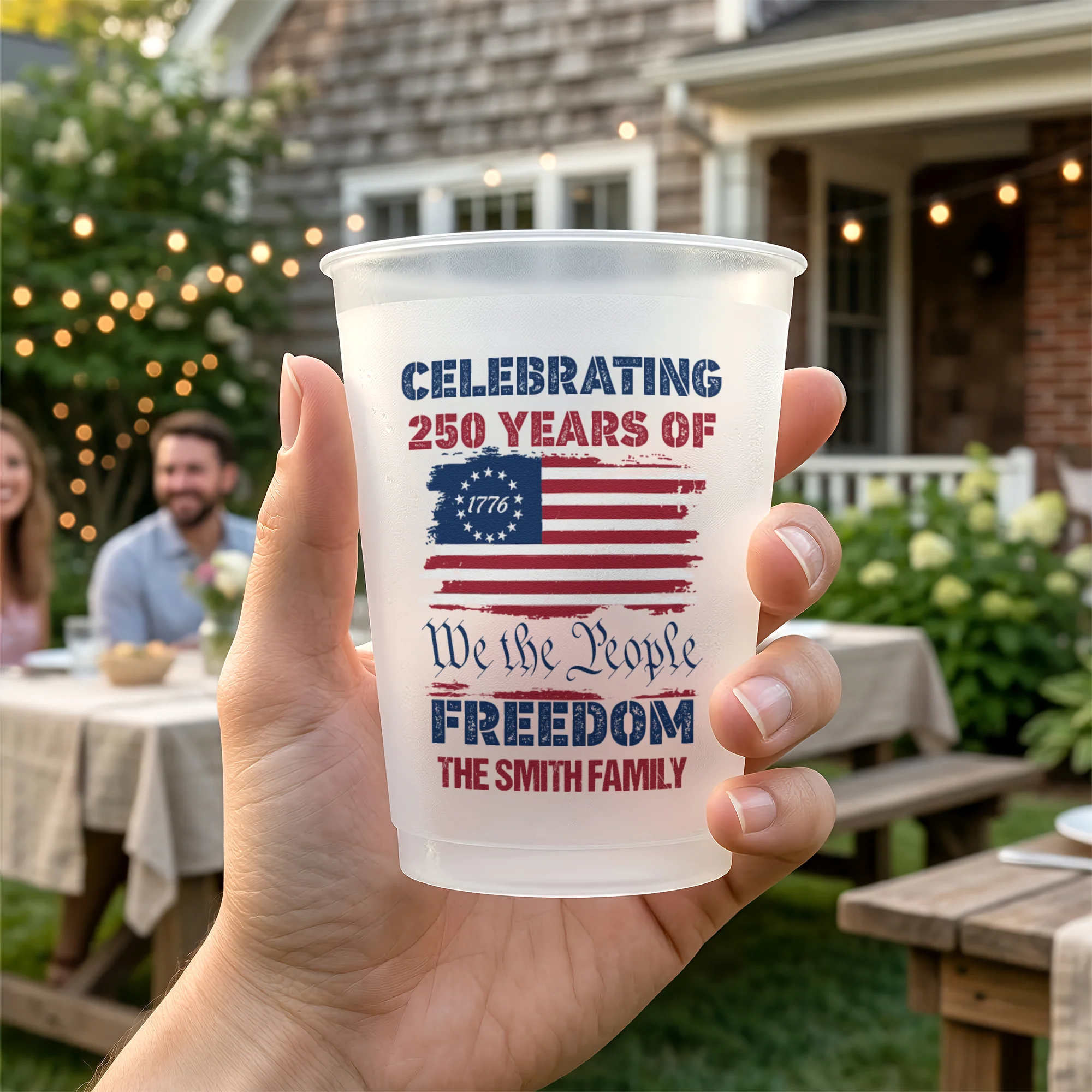 Celebrating 250 Years Of Freedom We The People  - Personalized Cups - Gifts For Patriotic Family - Image 2