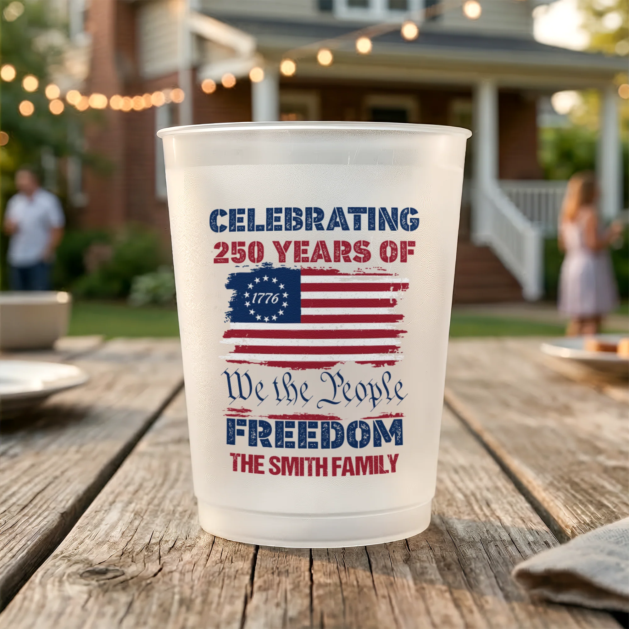 Celebrating 250 Years Of Freedom We The People  - Personalized Cups - Gifts For Patriotic Family - Image 4