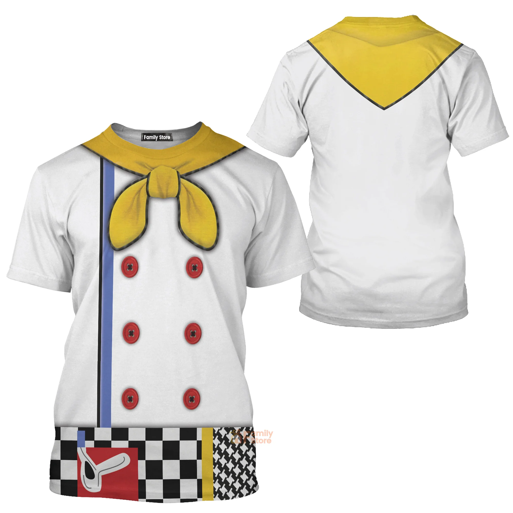 Chef Mickey Mouse Costume - 3D TShirt - Image 3