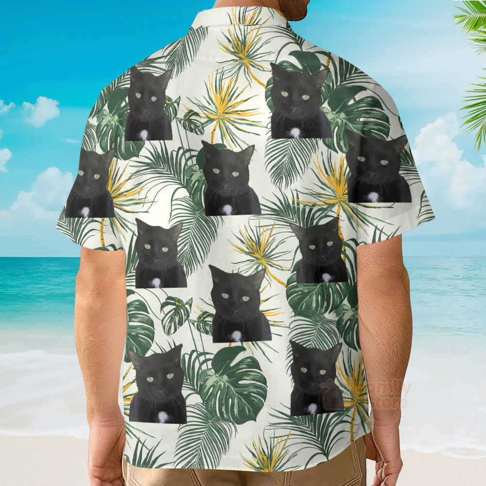 Custom Photo Funny Photo Tropical Aloha For Pet Lovers - Hawaiian Shirt - Image 4