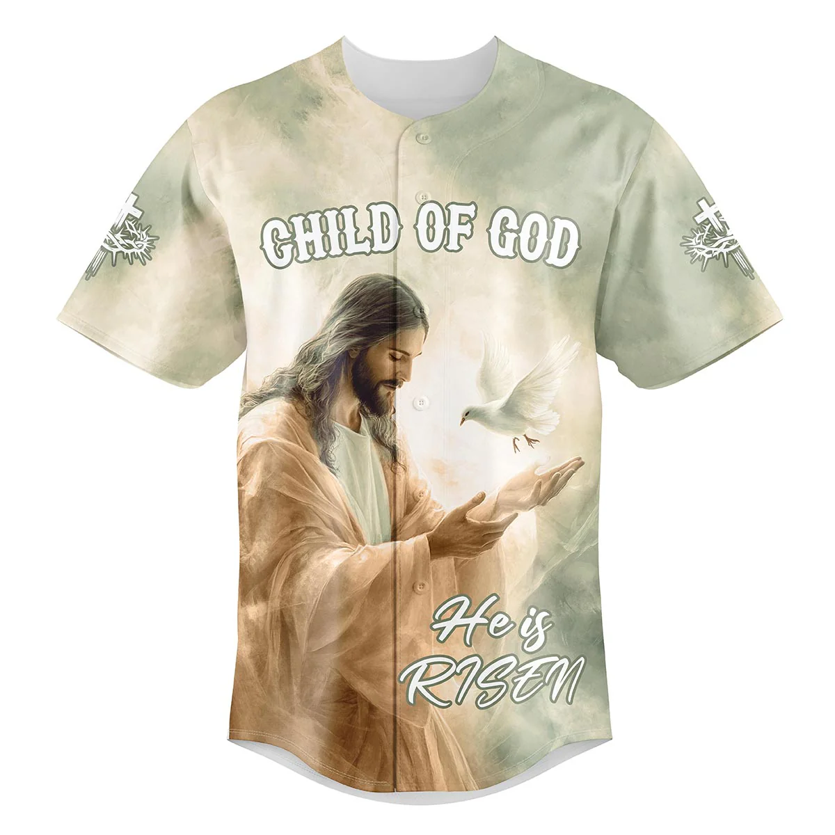 Child Of God Custom Name Baseball Jersey - Christant Gift For Him - Image 2