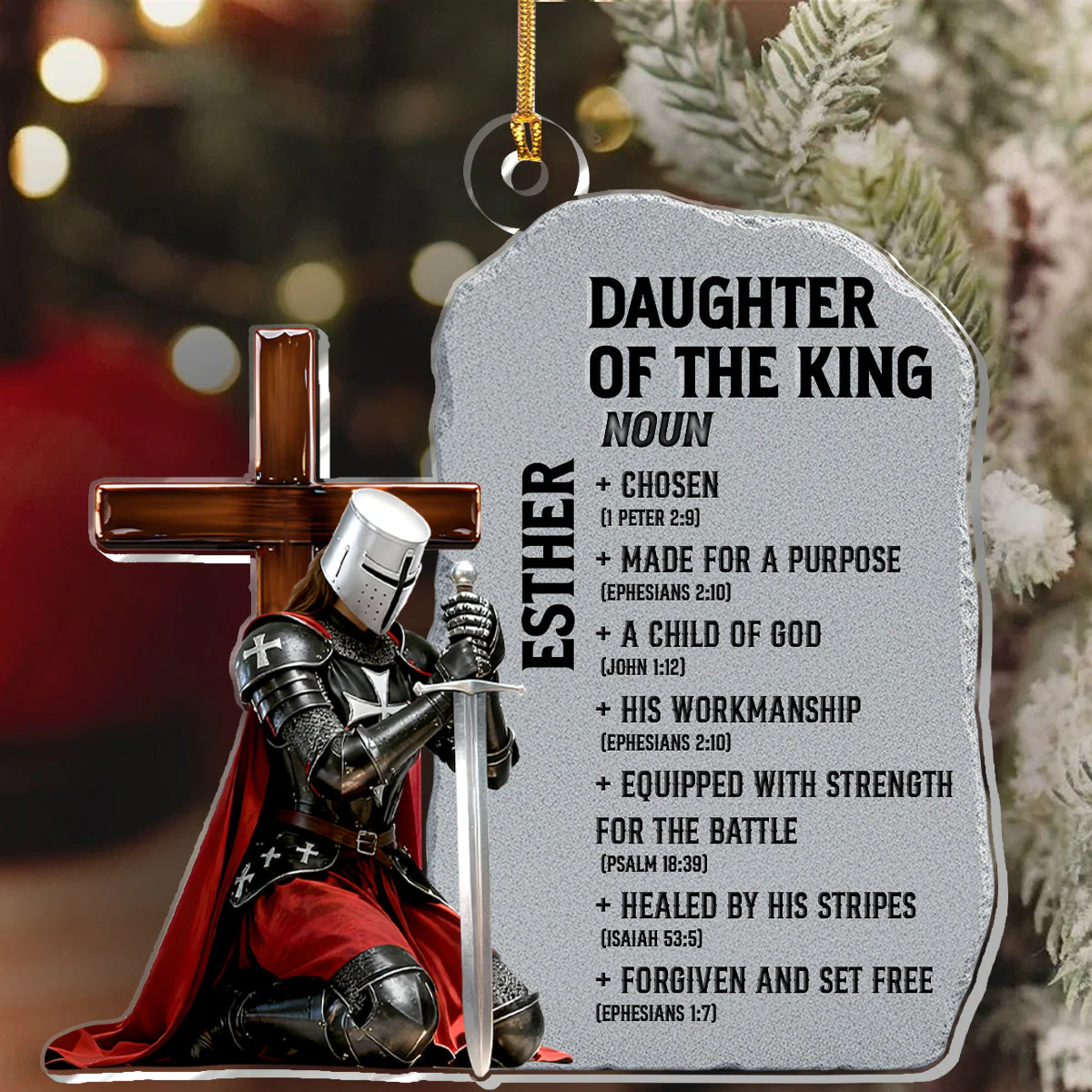 Child Of God | Personalized 1-Layer Acrylic Ornament - Image 6