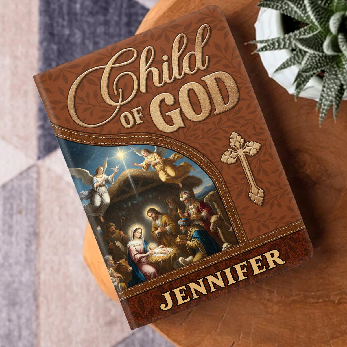 Child Of God - Personalized Leather Cover Notebook TD118 - Image 3