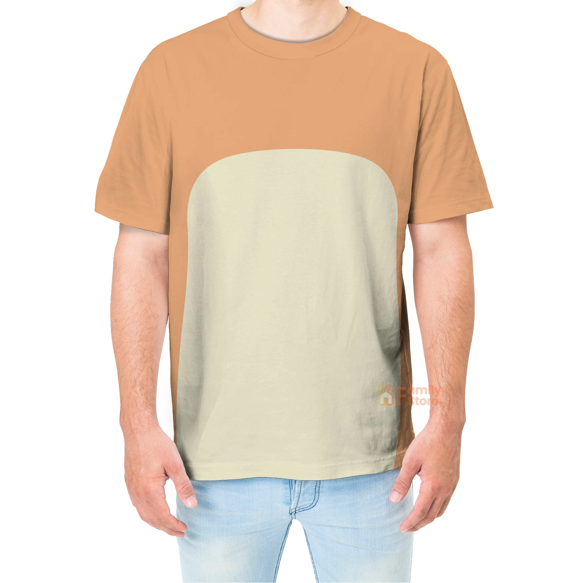 Chilli Heeler Bluey Inspired Cream Dog Cartoon Cosplay T-Shirt - Image 4