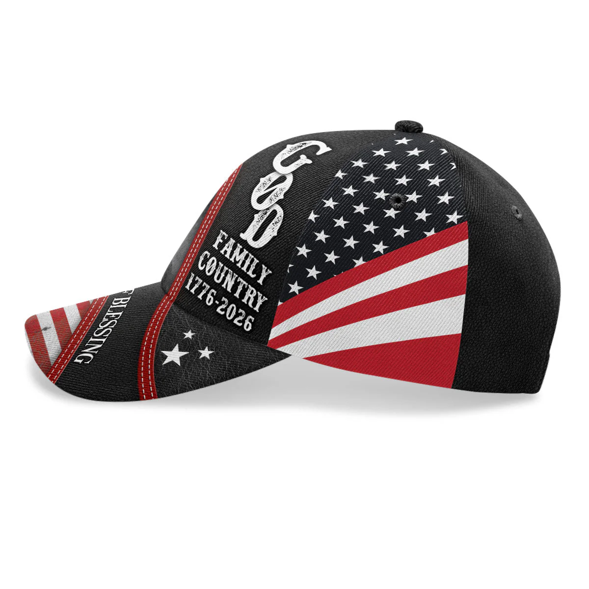 Christian Patriotic God Family Country - Personalized Classic Cap - 250 Years Of Independence Day Gift For Christian BA01 - Image 3