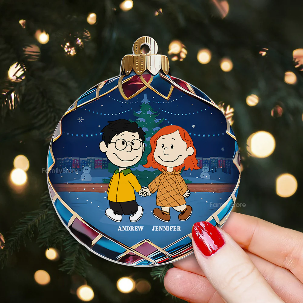 Christmas Baubles Peanut - Personalized Acrylic Ornament - Gift For Couple, Husband Wife - CL43 NH96 - Image 2