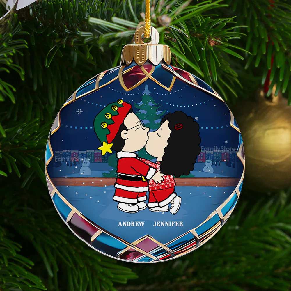 Christmas Baubles Peanut - Personalized Acrylic Ornament - Gift For Couple, Husband Wife - CL45 NH96 - Image 3