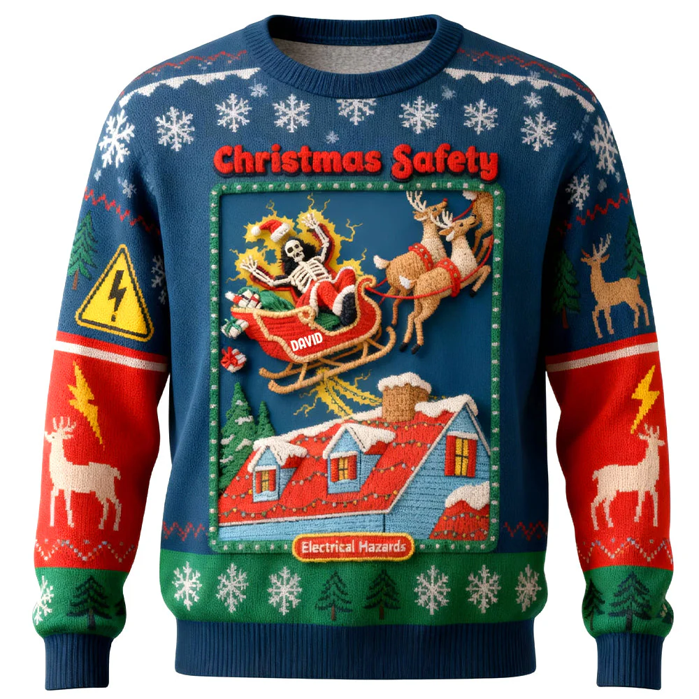 Christmas Safety - Personalized Ugly Sweater - Christmas Gifts HH01 - Image 4