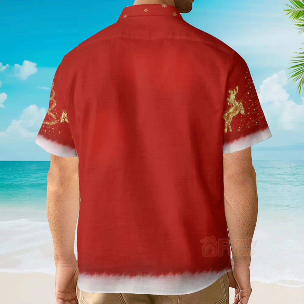 Christmas Santa Claus With Abs Costume Cosplay - Hawaiian Shirt - Image 4