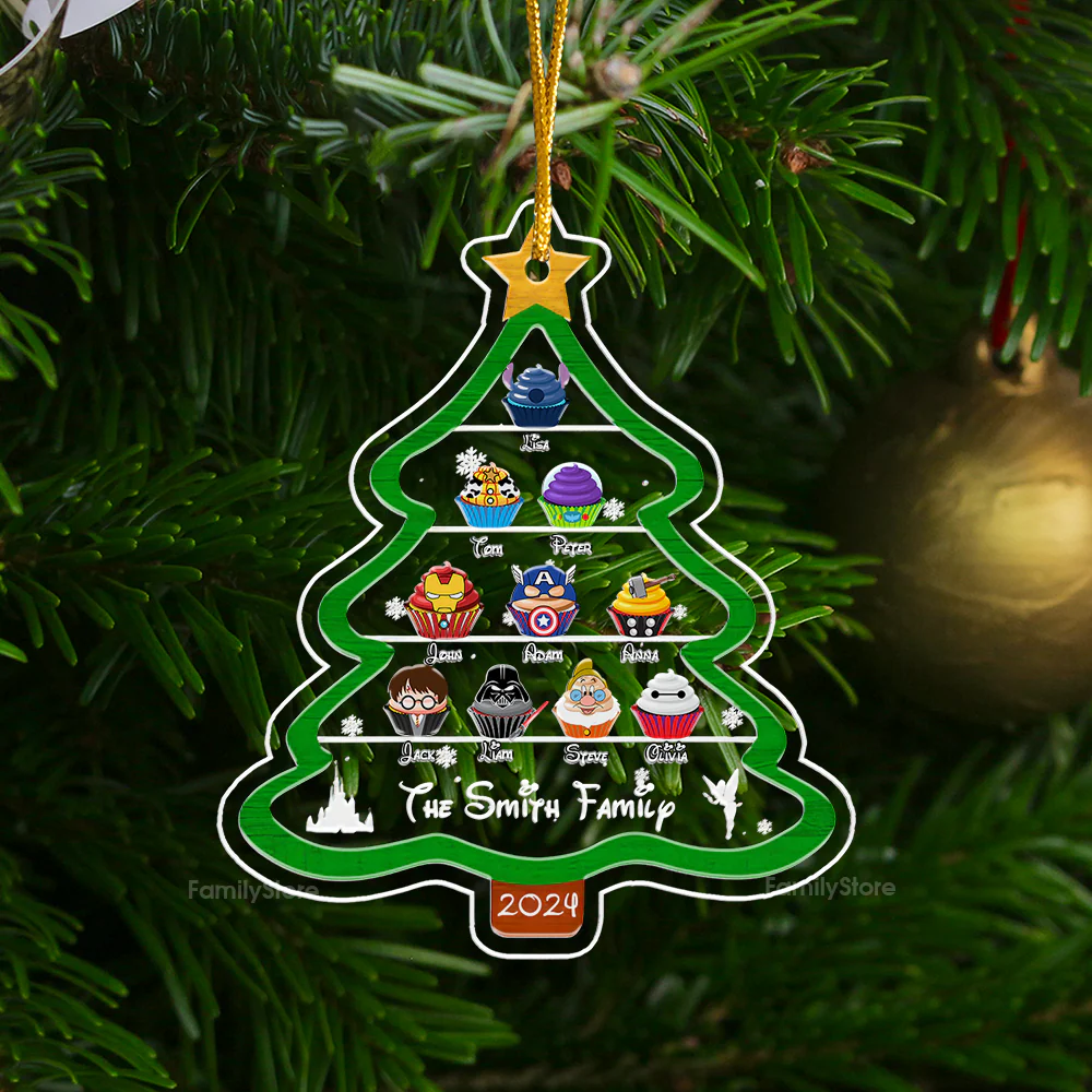 Christmas Tree And Cupcakes - Gift For Family - Personalized Acrylic Ornament - CL31 NA94 - Image 5