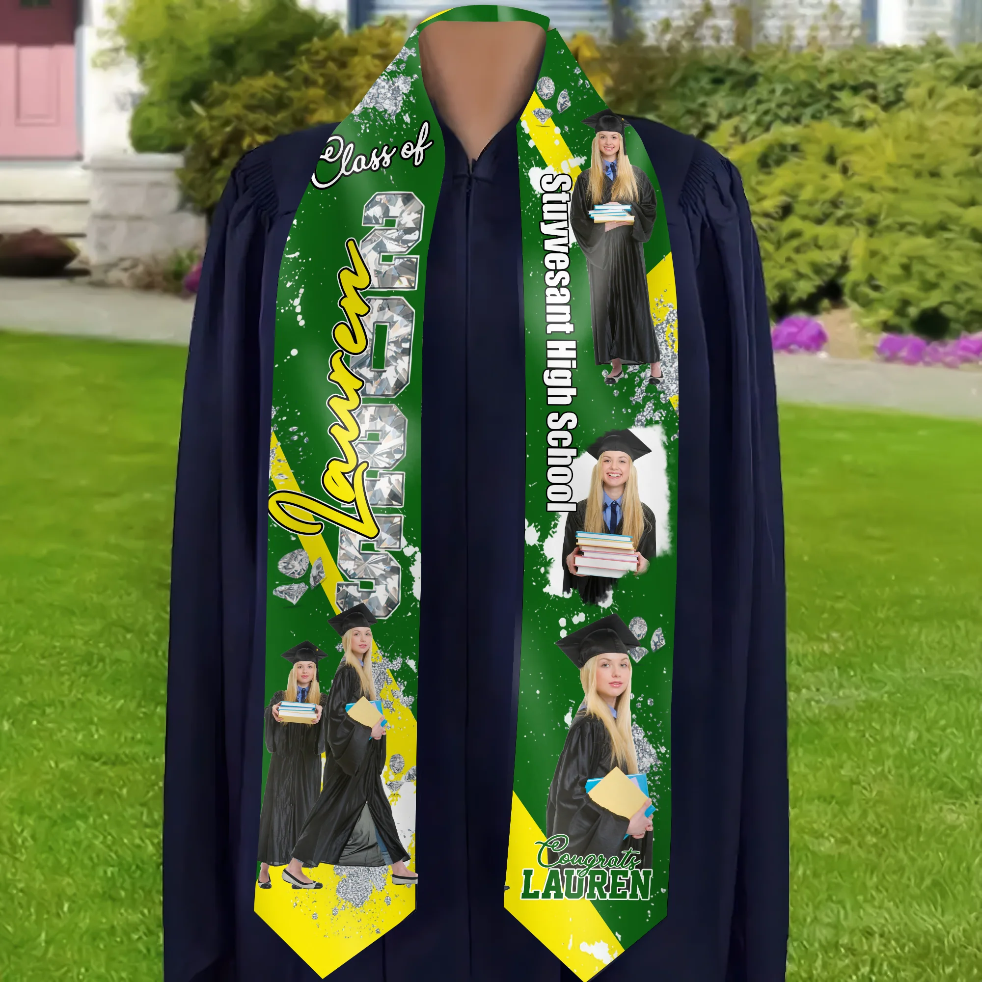 Class Of 2025 Congratulations Graduation - Personalized Graduation Stoles - Graduation Gift, Senior Gift | Custom Photo NH96 - Image 3