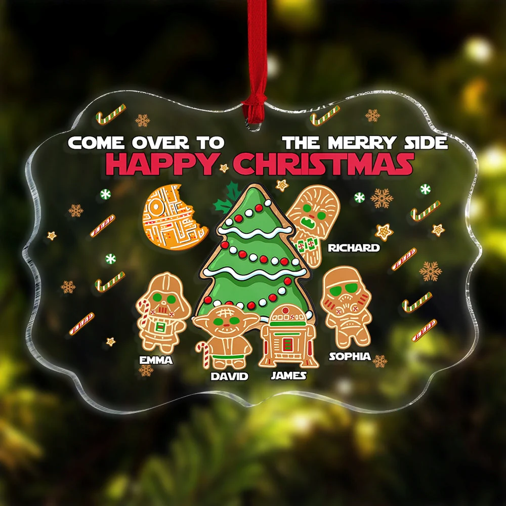 Come Over To The Merry Side Happy Christmas Stwa - Personalized Acrylic Ornament - Christmas Gift For Friend, Family Member NA94