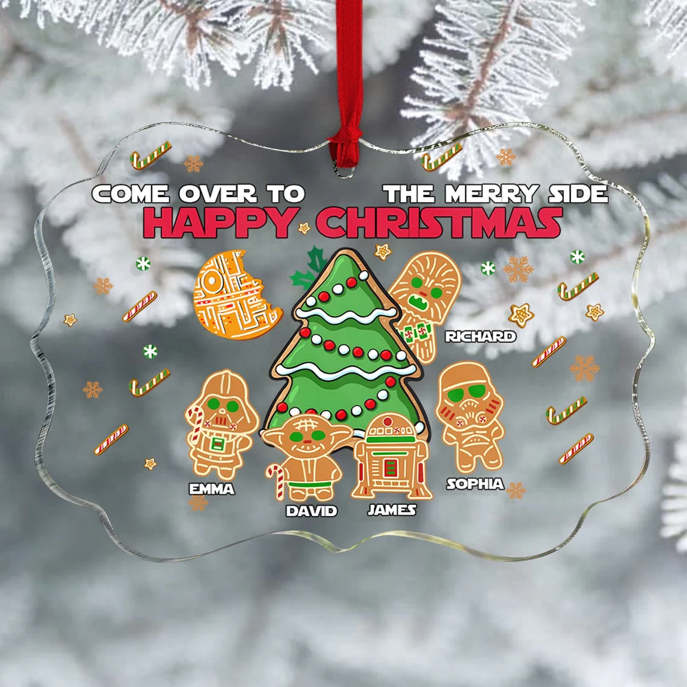Come Over To The Merry Side Happy Christmas Stwa - Personalized Acrylic Ornament - Christmas Gift For Friend, Family Member NA94 - Image 2