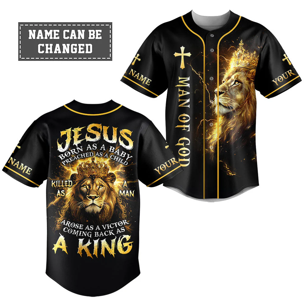 Coming Back As A King Custom Name Baseball Jersey - Christant Gift For Him