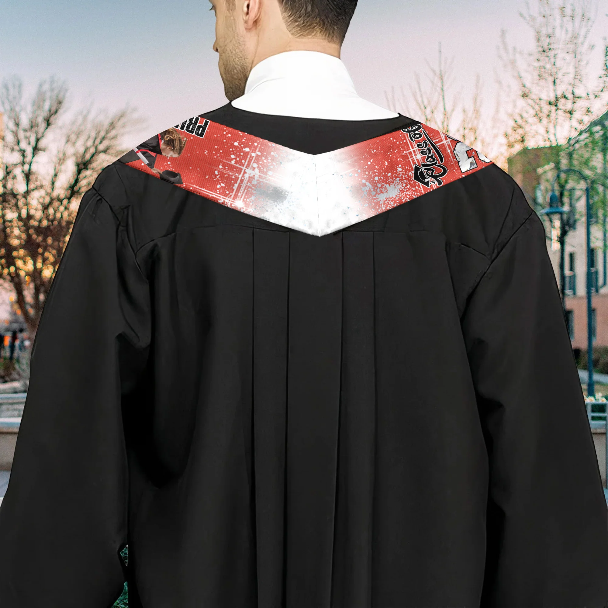 Congrats Glitter - Personalized Graduation Stoles - Graduation Gift, Senior Gift | Custom Photo NH96 - Image 4