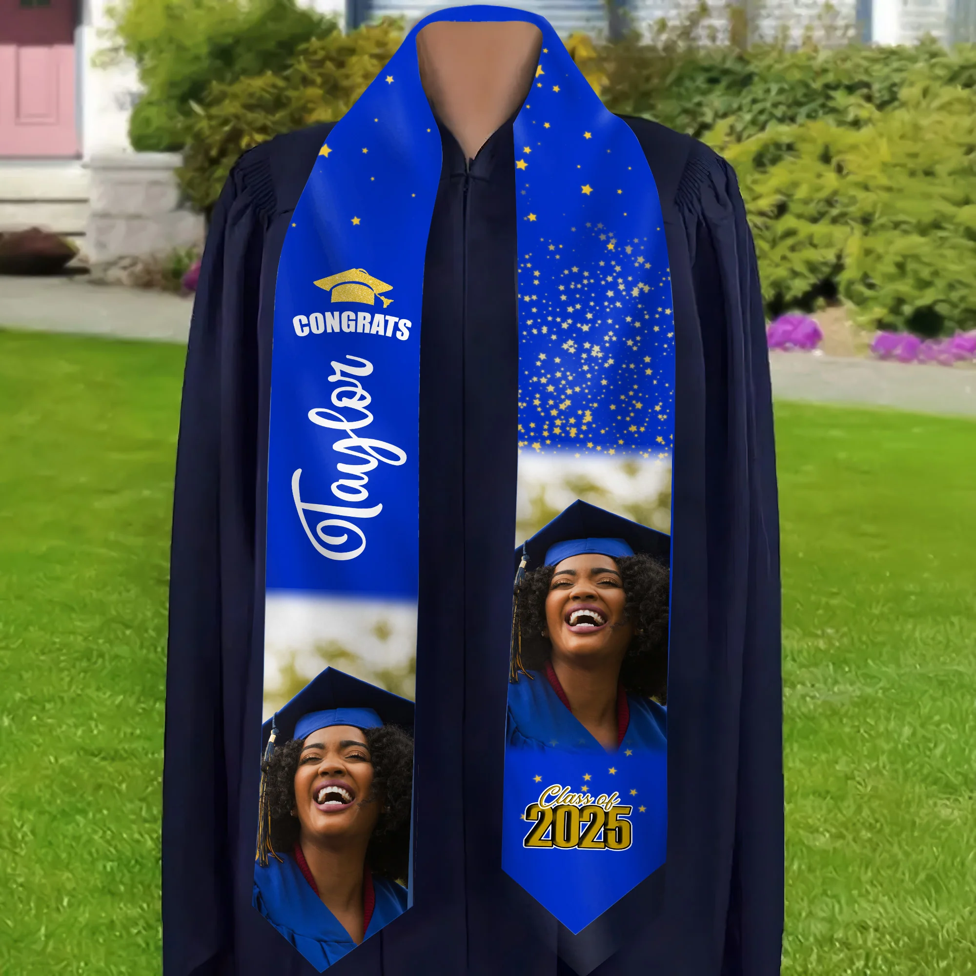 Congrats Graduation 2025 - Personalized Graduation Stoles - Graduation Gift, Senior Gift | Custom Photo NH96 - Image 3