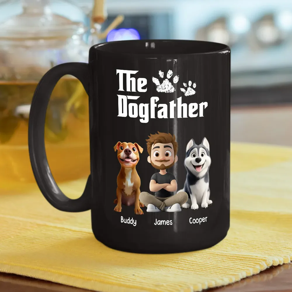 Cool Dog Father - Personalized Black Mug- Gift for Pet Owners, Dog Lovers, Dog Dad | CLP15.V2 HH01 - Image 5