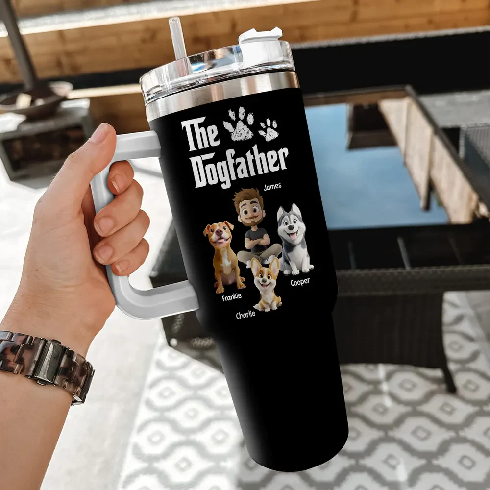 Cool Dog Father - Personalized Tumbler - Gift for Pet Owners, Dog Lovers, Dog Dad | CLP15.V2 HH01 - Image 4