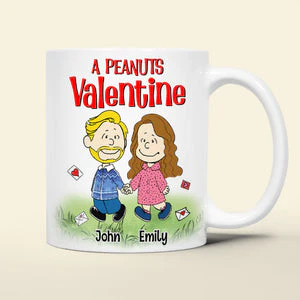 Couple Hand In Hand Peanut - Personalized Coffee Mug  - Gift For Couple, Husband Wife, Anniversary - CL43 PT - Image 2
