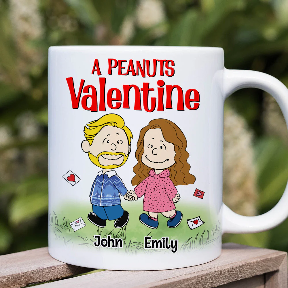 Couple Hand In Hand Peanut - Personalized Coffee Mug  - Gift For Couple, Husband Wife, Anniversary - CL43 PT - Image 4