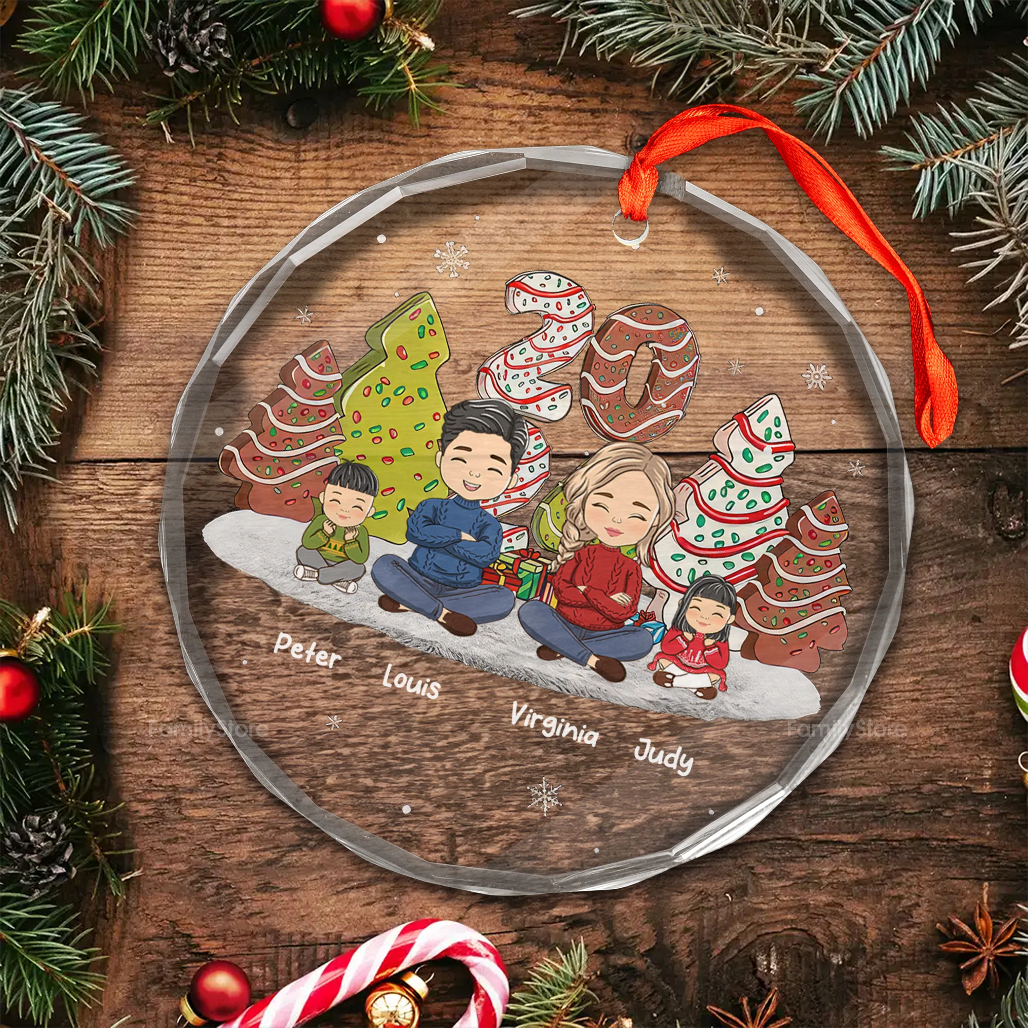 Cozy Family Moments Are Priceless - Christmas Gift For Family Members - Personalized Glass Ornament  - CL35 NA94 - Image 4