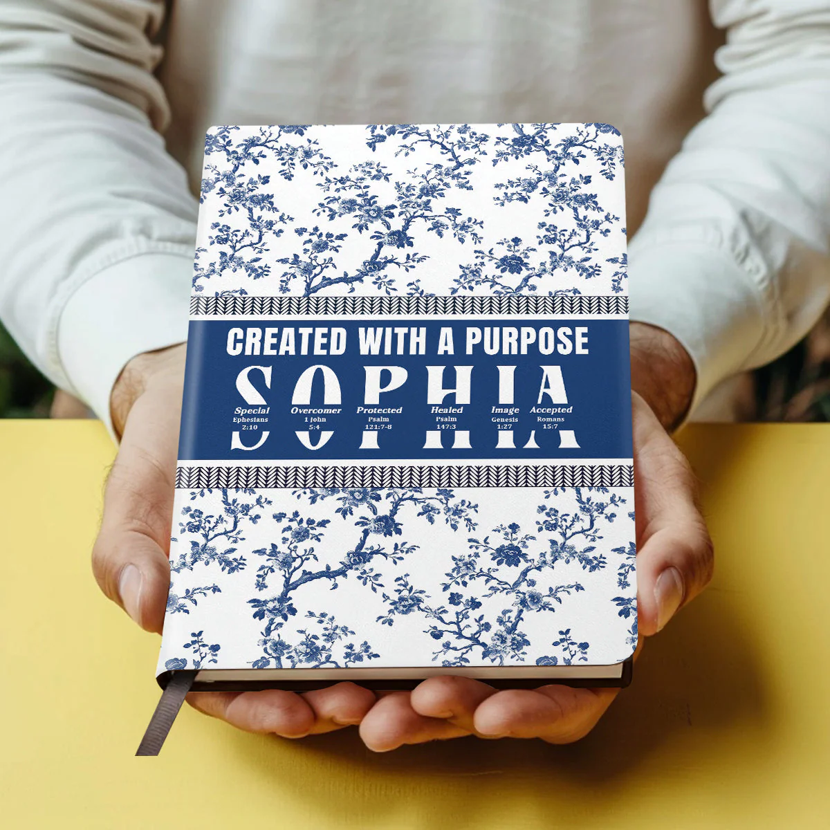 Created With A Purpose - Personalized Leather Cover Notebook TD118 - Image 4