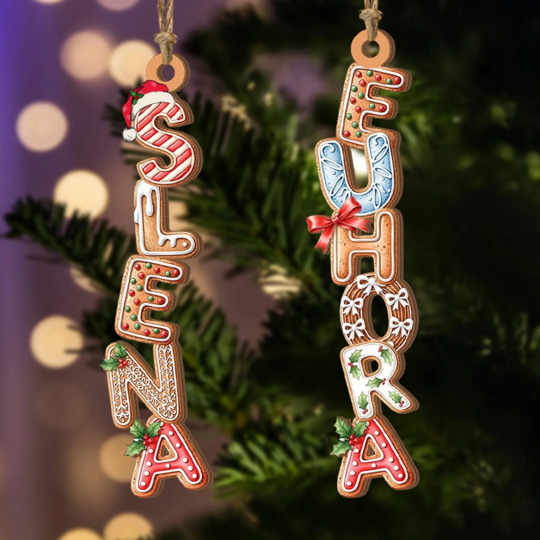 Custom Alphabet Letters We Love In 2025 - Personalized Acrylic Ornament - Christmas Gift For Family Members NA94
