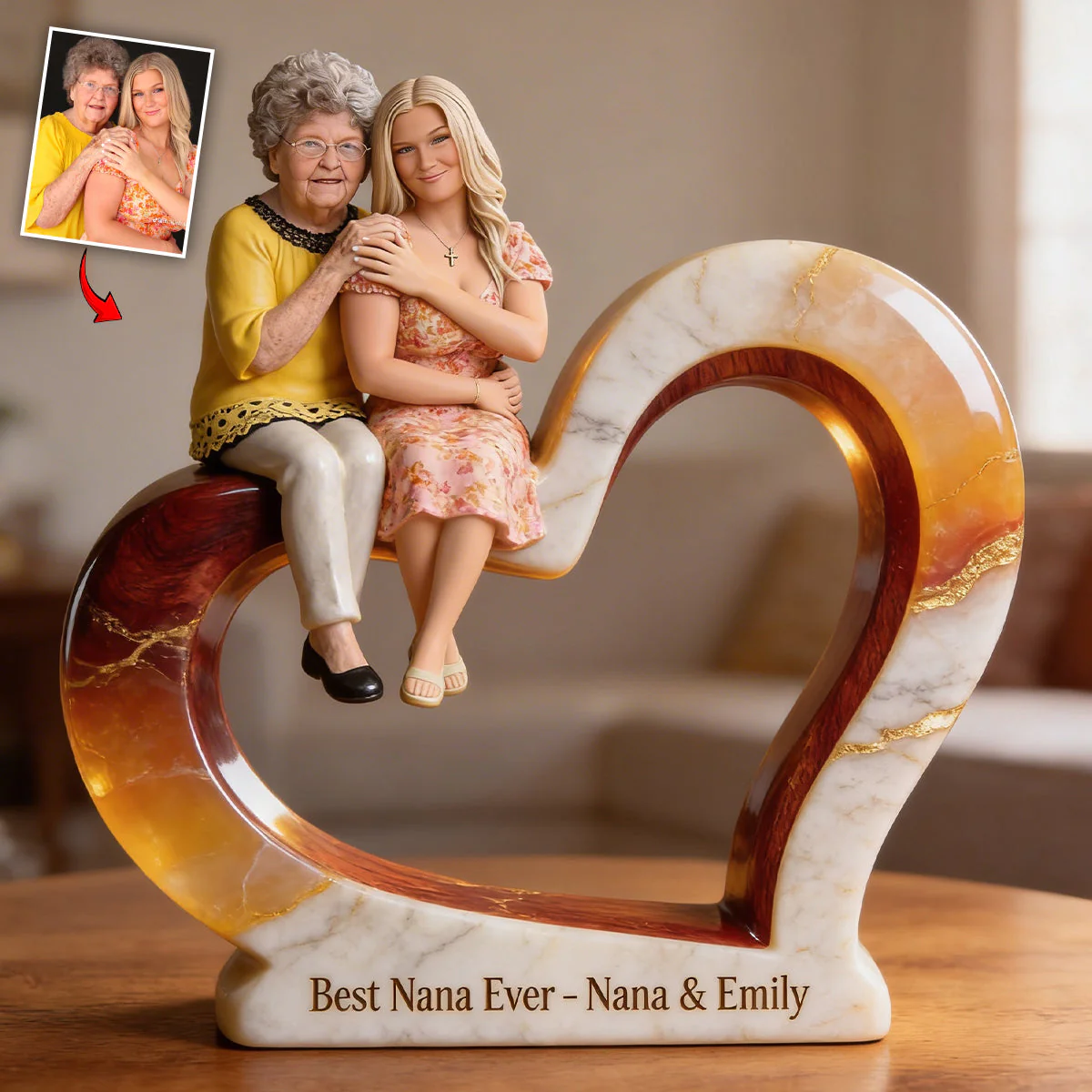 Custom Any Photo Perfect For Mom, Grandma - Personalized Mother Custom Shaped Acrylic Plaque - Gift For Her