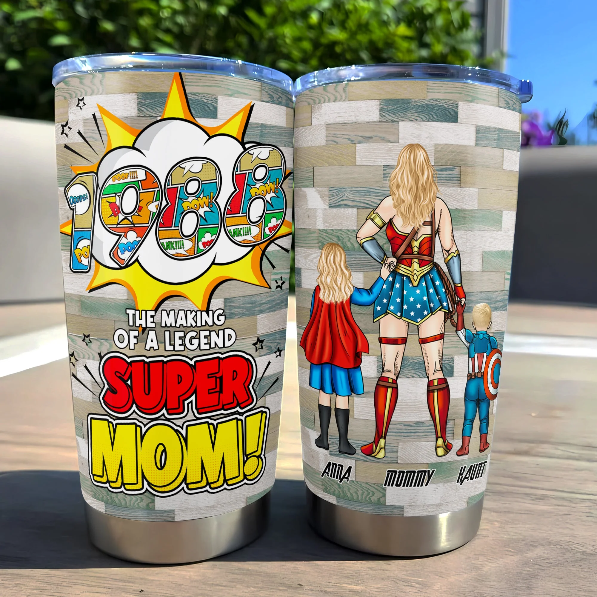 Custom Birth Year The Making Of A Legend Super Hero Mom - Personalized Stainless Steel Tumbler - Gift For Mom, Mother's Day | CL02 NA94 - Image 2