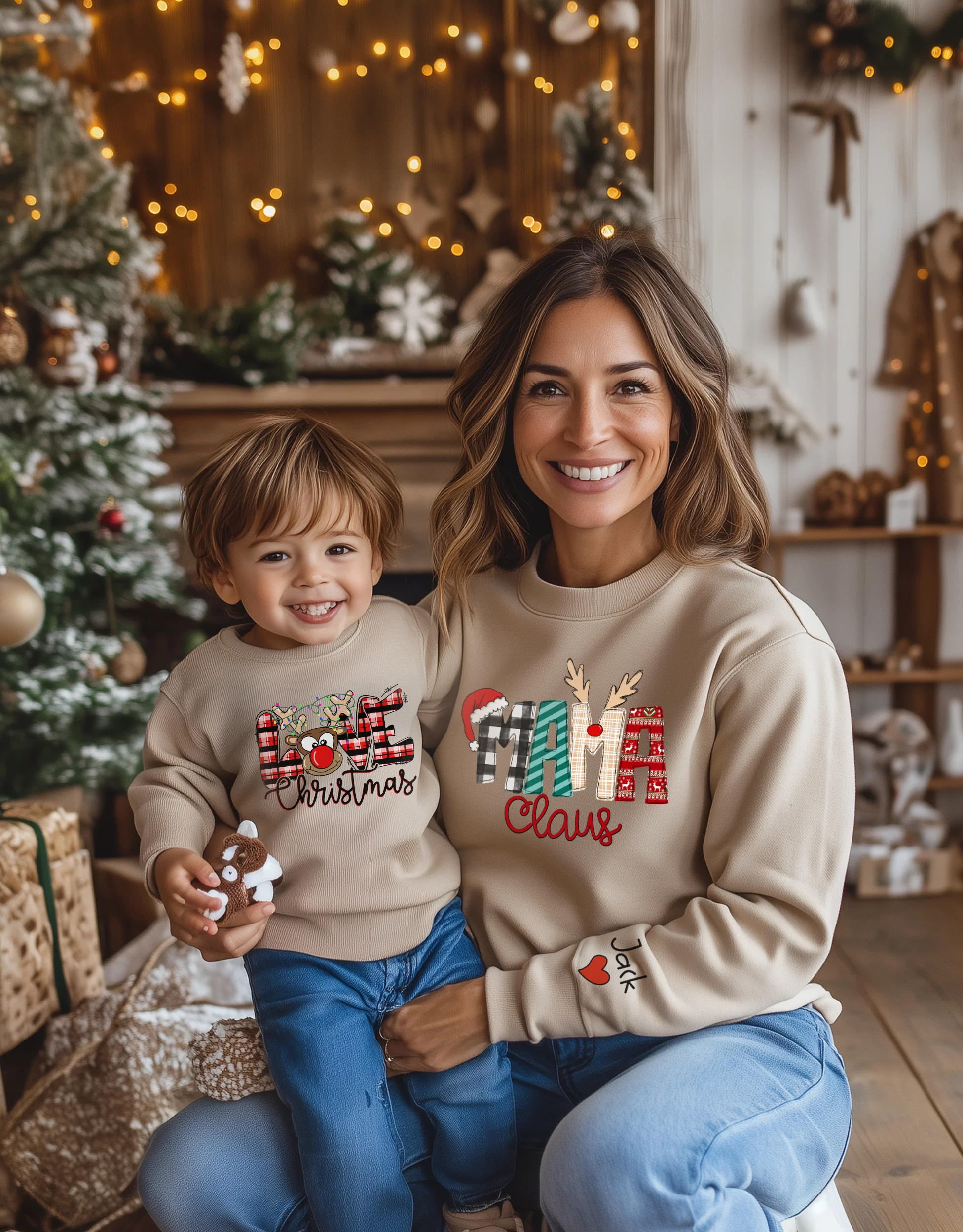 Custom Family Name Grandma Claus - Personalized Sweatshirt - Best Christmas Gift For Grandma, Mom, Family Member - NH96 - Image 2