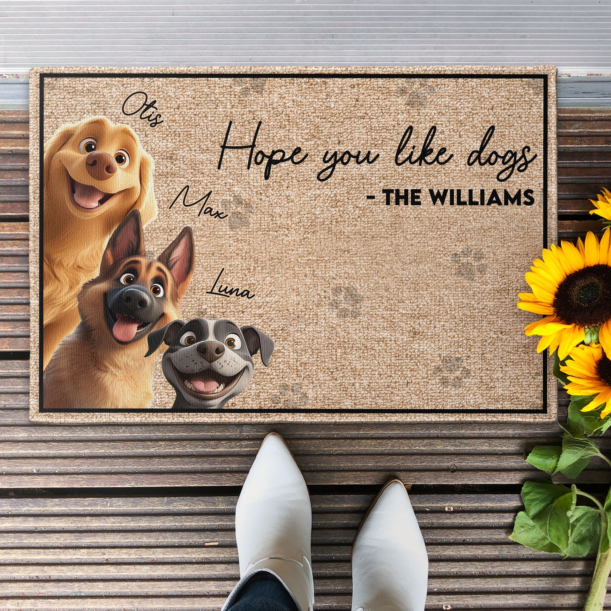 Custom Family Name Hope You Like The Dog - Personalized Doormat - Gift for Pet Owners, Pet Lovers, Dog Mom, Dog Dad | CLP15 NH96 - Image 6