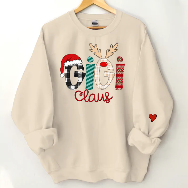 Custom Family Name Memaw Claus - Personalized Sweatshirt - Best Christmas Gift For Grandma, Mom, Family Member - NH96 - Image 2