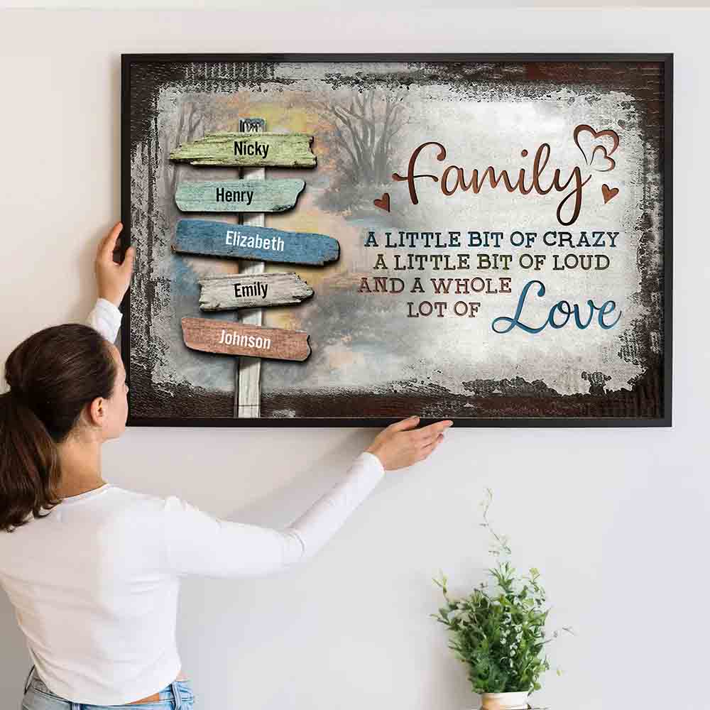 Custom Family Name Sign Rustic - Personalized Poster Canvas - Gift For Family Members, Mom and Dad - Image 3