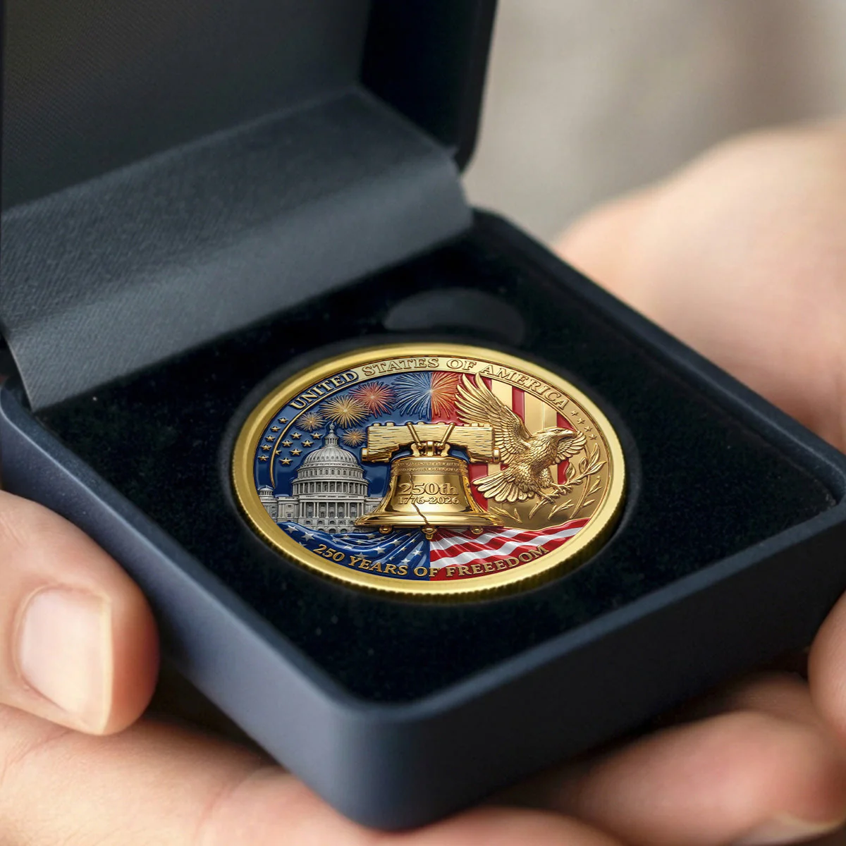 Custom Family Photo In God We Trust USA 250th Freedom - Personalized Commemorative Coin - Gifts For Patriotic Family - Image 6