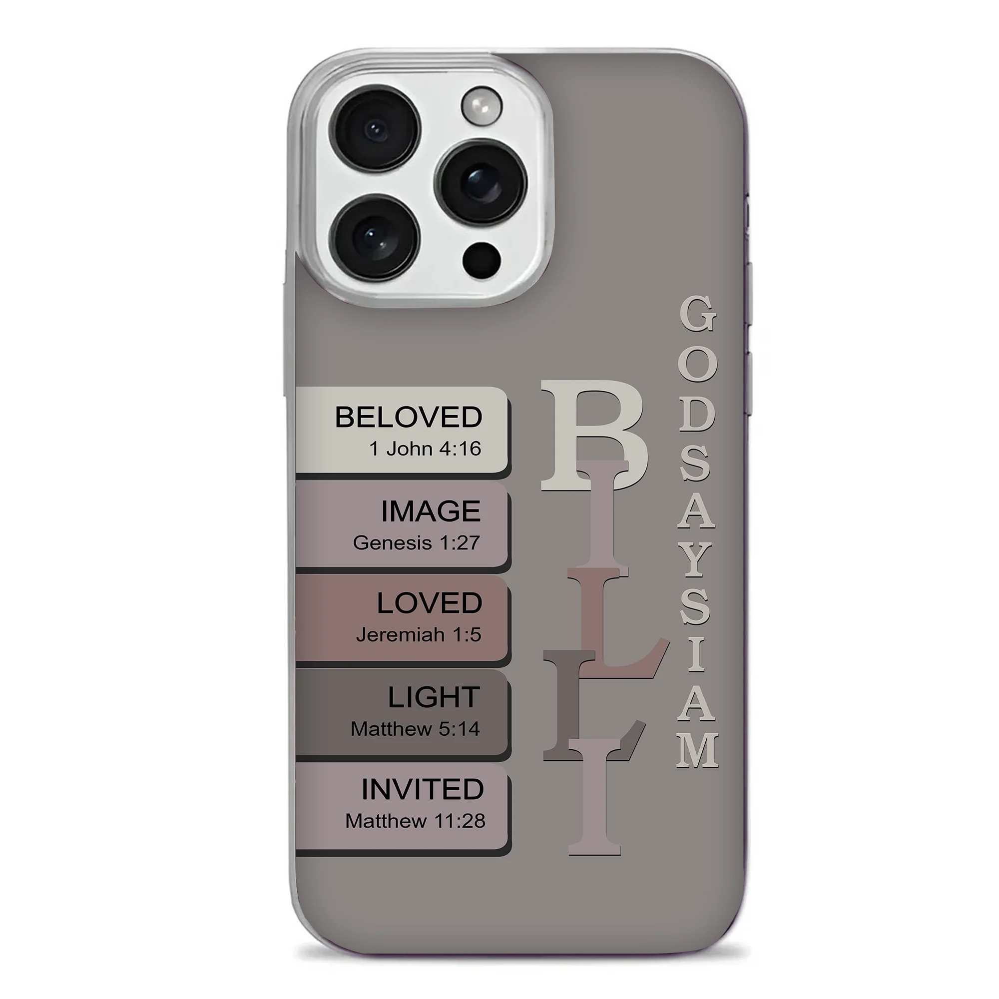 Custom Name God Says I Am With Scripture Affirmations - Personalized Phone Case | YMQ TD118