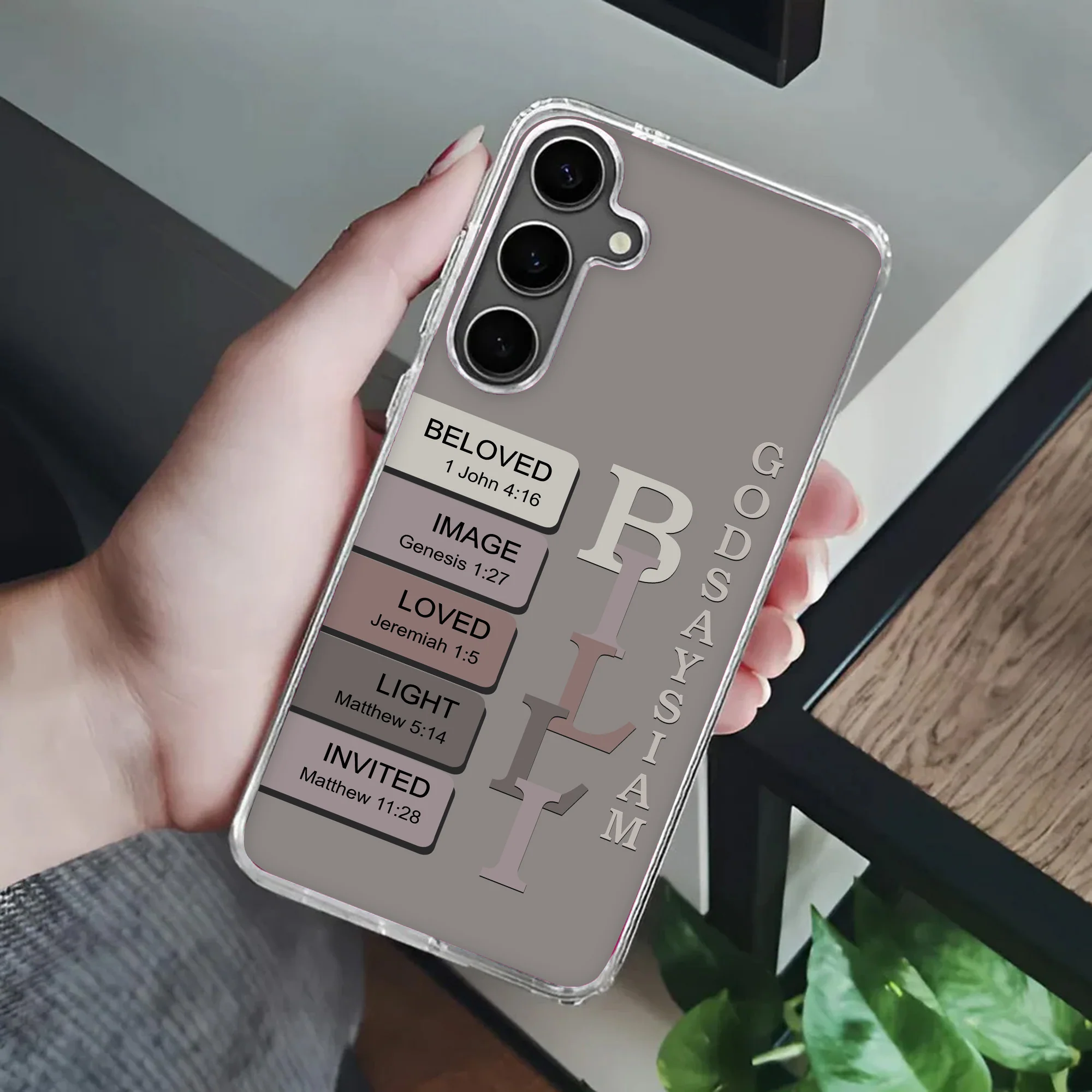 Custom Name God Says I Am With Scripture Affirmations - Personalized Phone Case | YMQ TD118 - Image 4