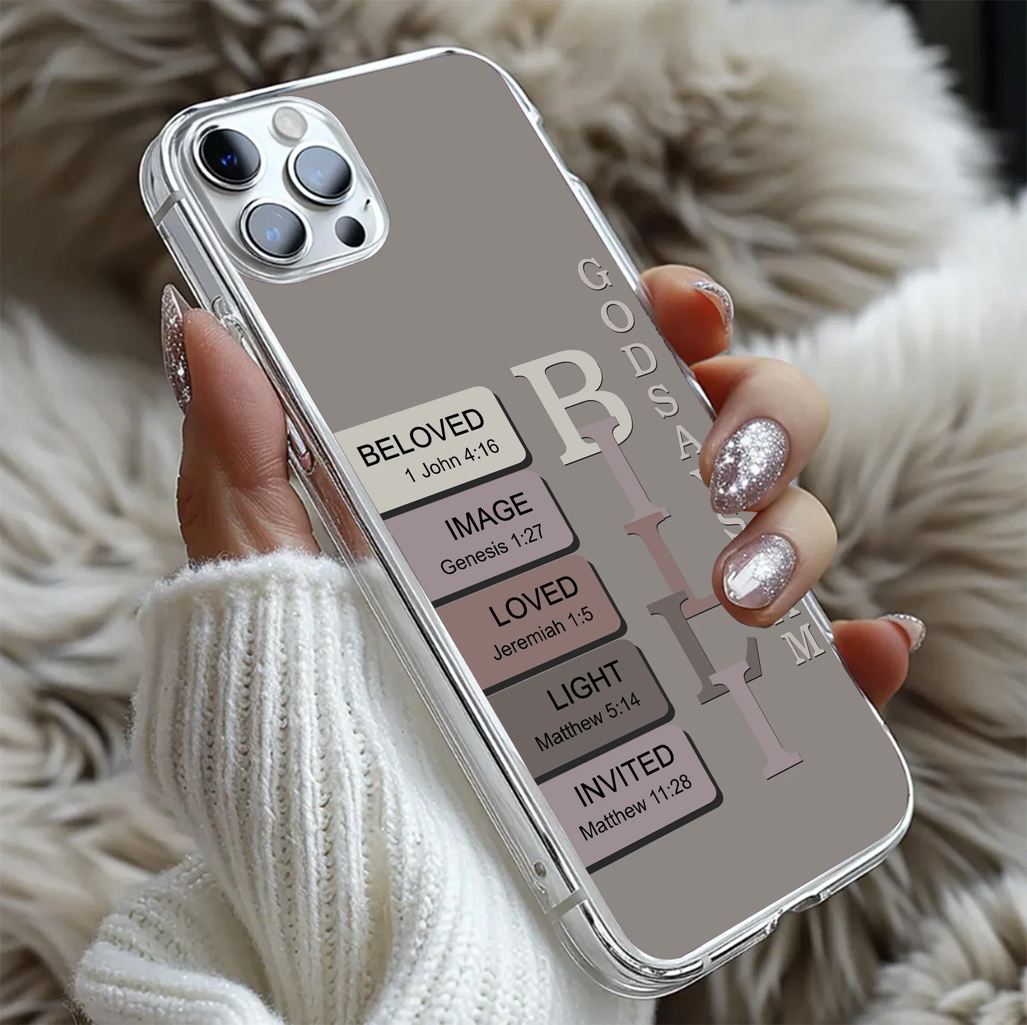 Custom Name God Says I Am With Scripture Affirmations - Personalized Phone Case | YMQ TD118 - Image 5