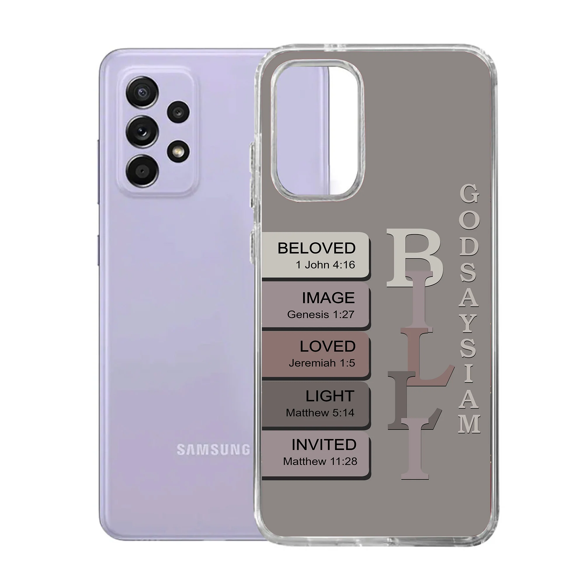 Custom Name God Says I Am With Scripture Affirmations - Personalized Phone Case | YMQ TD118 - Image 6
