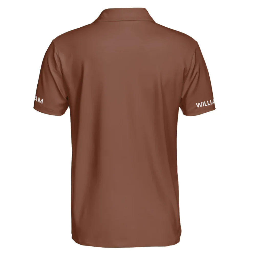 Custom Name Golf Argyle Pattern Vintage Style - Gift For Father, Grandfather - Men Polo - Image 3