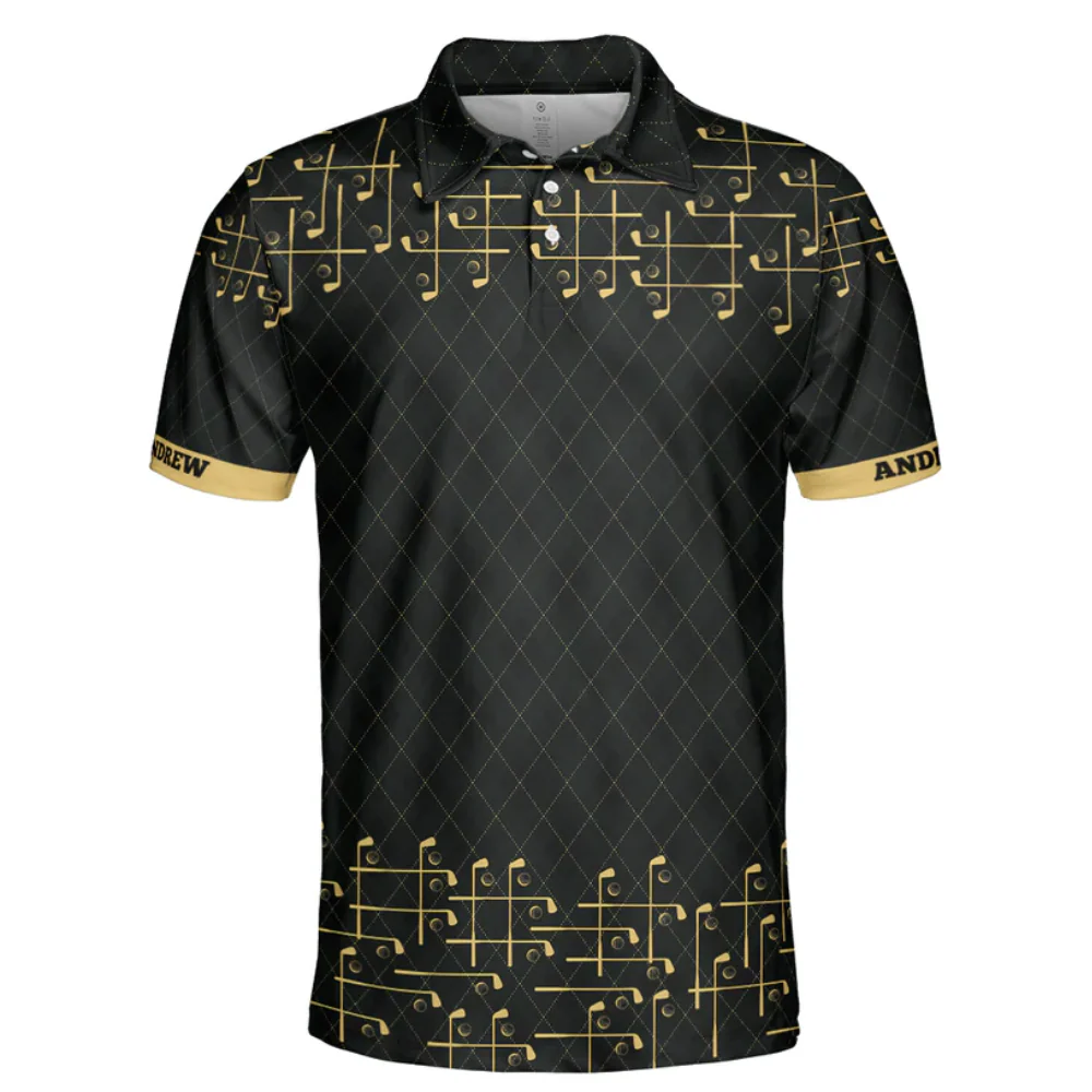 Custom Name Golf Vintage Style - Gift For Father, Grandfather - Men Polo - Image 2