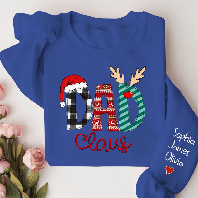 Custom Name Merry Christmas Dad Claus - Personalized Sweatshirt - Gift for Dad, Grandpa, Husband - NH96 - Image 11