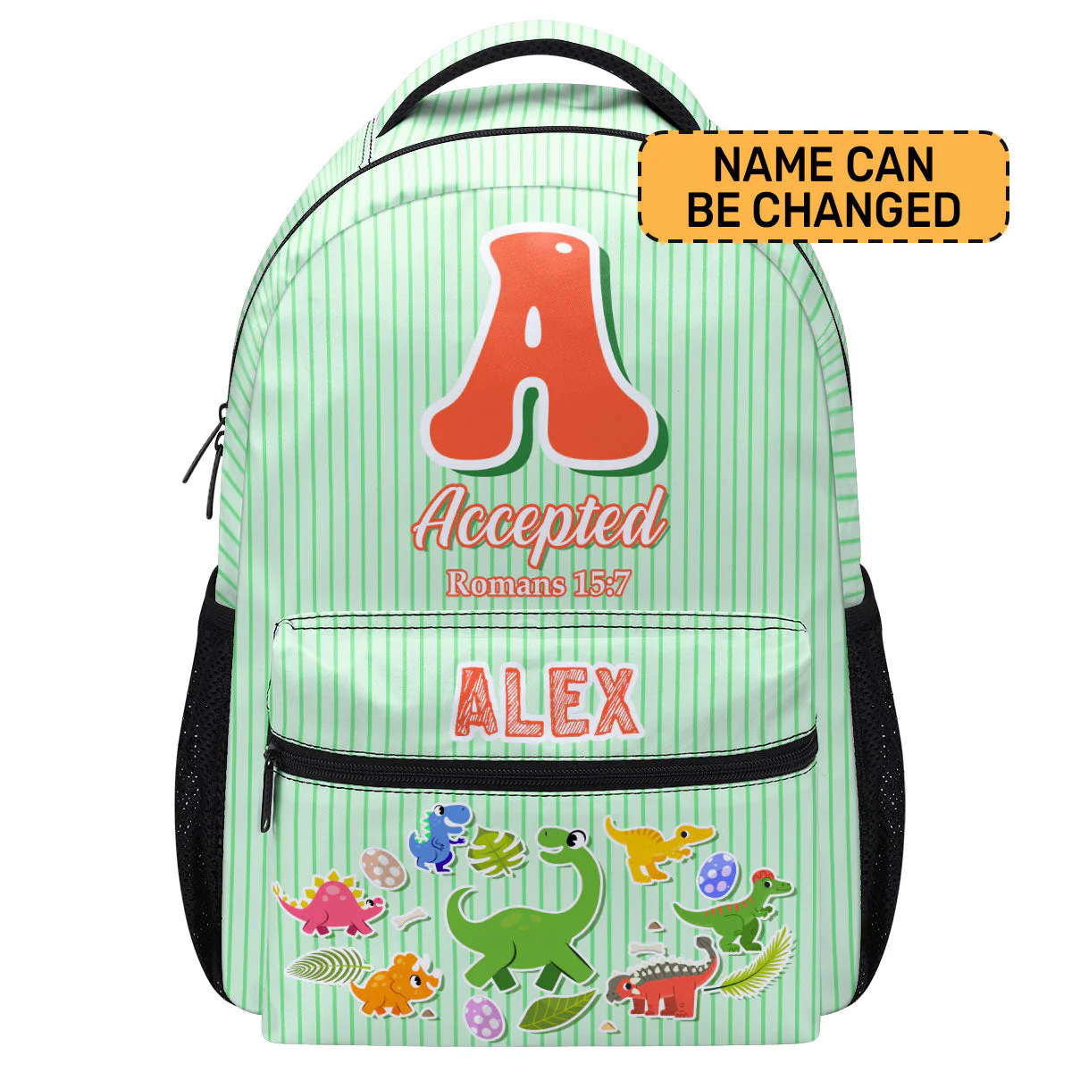 Custom Name With Cute Letter - Personalized Backpack - Gift For Kids TD118 - Image 2