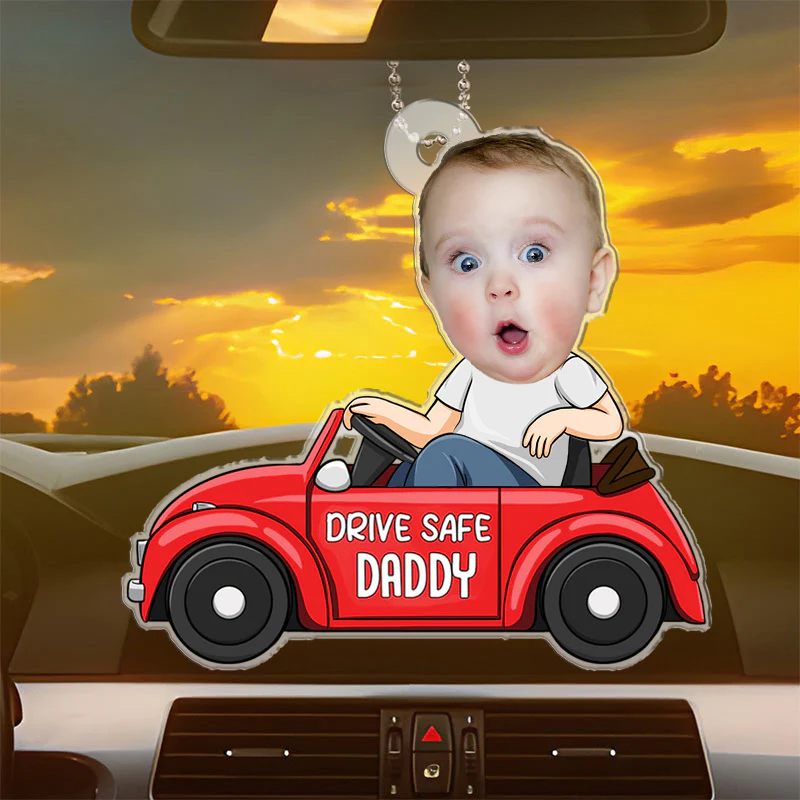 Custom Photo A Baby Makes Love Stronger - Gift For Family Members - Personalized Acrylic Car Hanger NA94 - Image 2