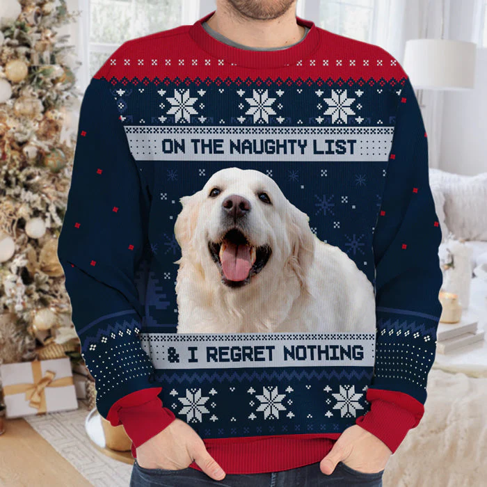 Custom Photo All I Want For Christmas Is Wine - Personalized Ugly Sweater - Gift For Couple, Husband Wife - NH96 - Image 4
