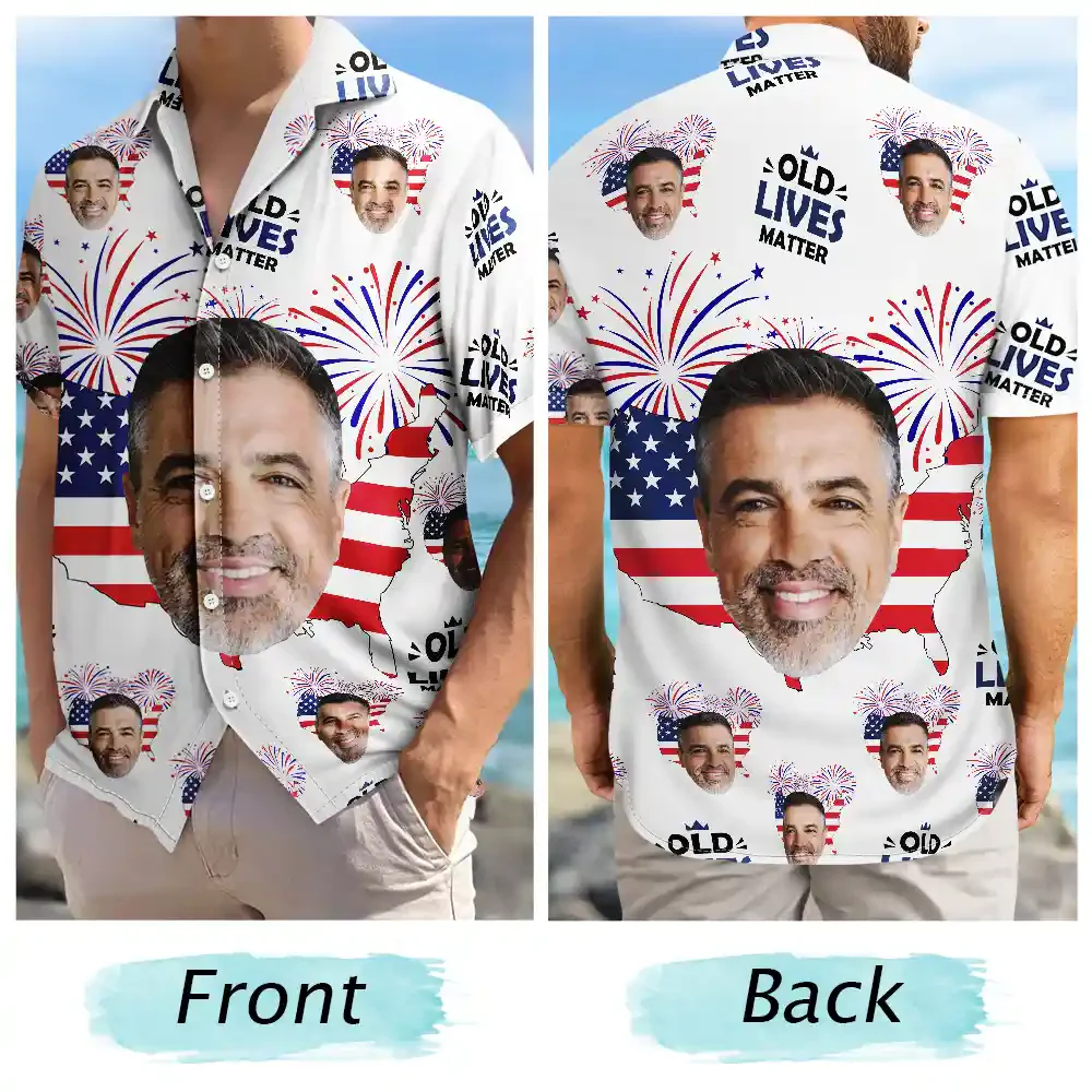 Custom Photo Beach Summer Tropical Fun Face Vacation Vibe - Personalized Hawaiian Shirt - Image 3