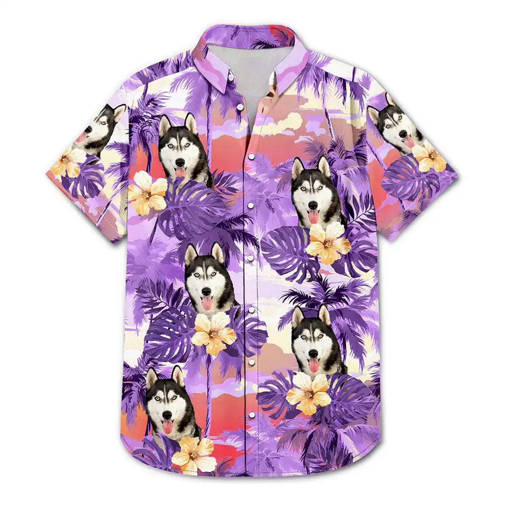 Custom Photo Beach Summer Tropical Fun Face Vacation Vibe - Personalized Hawaiian Shirt - Image 5