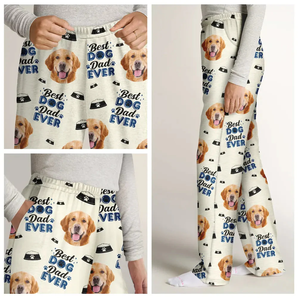 Custom Photo Best Dog Dad Dog Mom Paw Paw - Gift For Pet Lovers - Personalized Pajama Pants - NA94 - Image 4